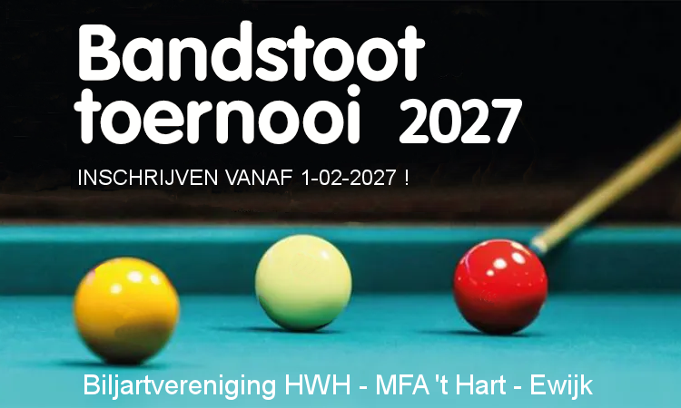 Open bandstoottoernooi 2026